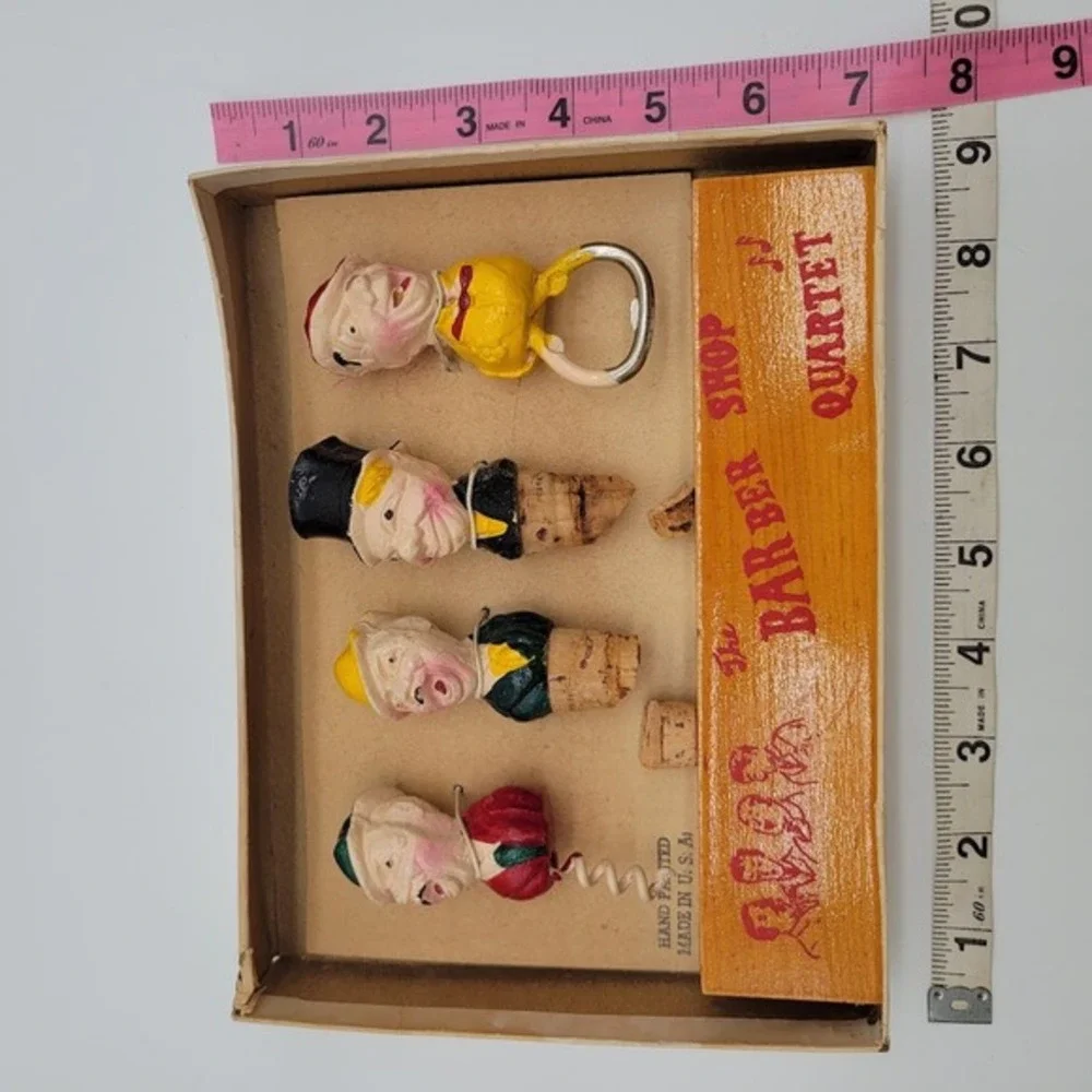 Vintage Folk Art Barbershop Quartet‎ Bottle Bar Accessories